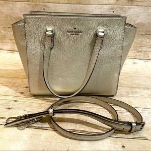 2x Host Pick! NWT Kate Spade Medium Jackson Satchel Lt. Metallic Silver